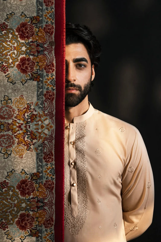 Picture of Dynasty - Embroidered Kurta Trouser - Available at Raja Sahib