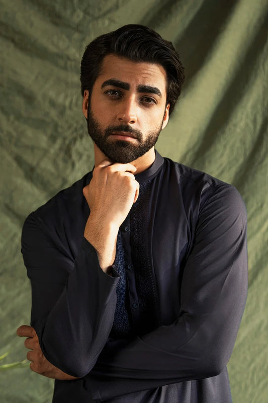 Picture of Dynasty - Embroidered Kurta Trouser - Available at Raja Sahib