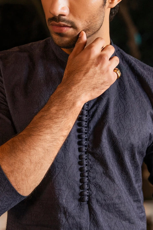 Picture of Dynasty - Shiffli Kurta Trouser - Available at Raja Sahib