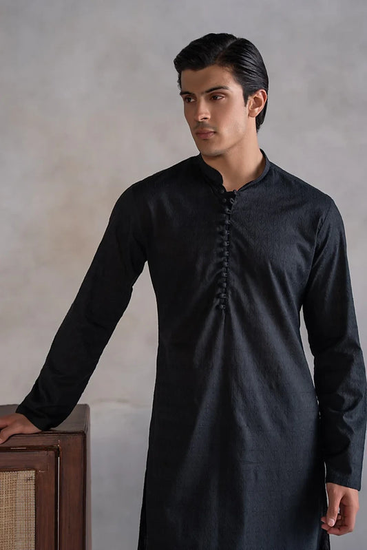 Picture of Dynasty - Shiffli Kurta Trouser - Available at Raja Sahib