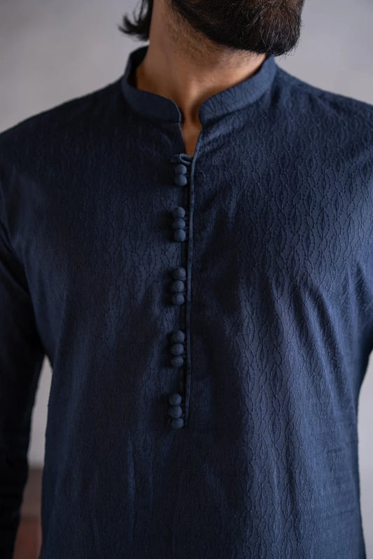 Picture of Dynasty - Shiffli Kurta Trouser - Available at Raja Sahib