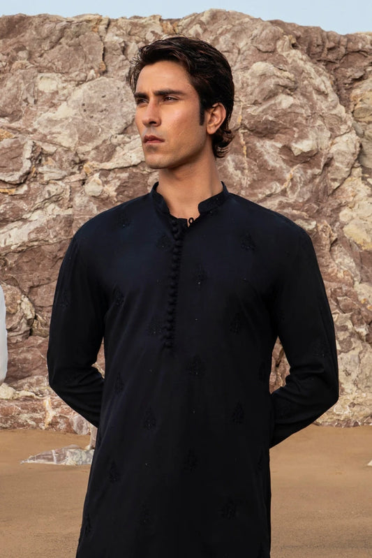 Picture of Dynasty - Embroidered Kurta Trouser - Available at Raja Sahib