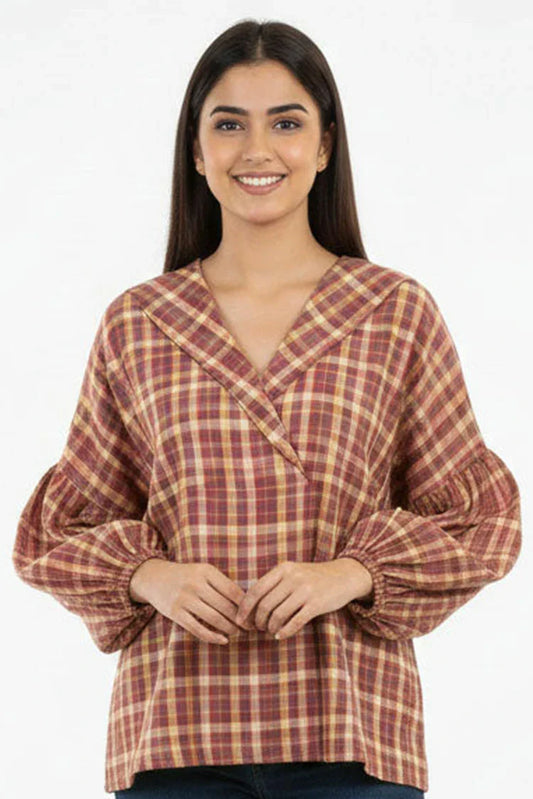 Picture of Peelu - Printed Top - Available at Raja Sahib