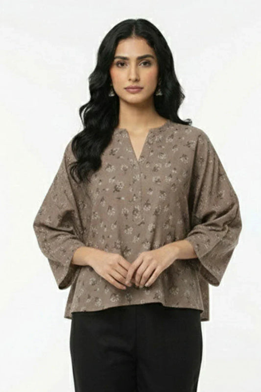 Picture of Peelu - Printed Top - Available at Raja Sahib