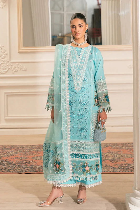 Picture of Zivah - Zimal Luxury Pret - Turquoise - Available at Raja Sahib
