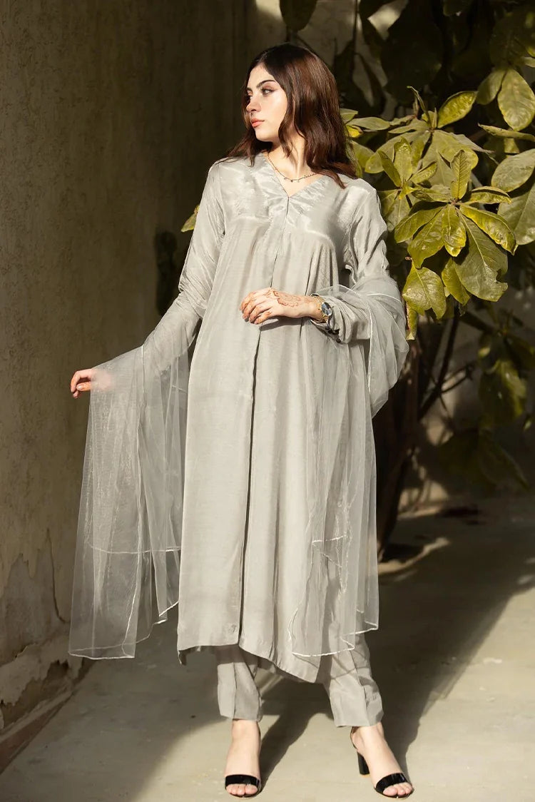 Picture of Zauk - 3 Piece - Grey - Available at Raja Sahib