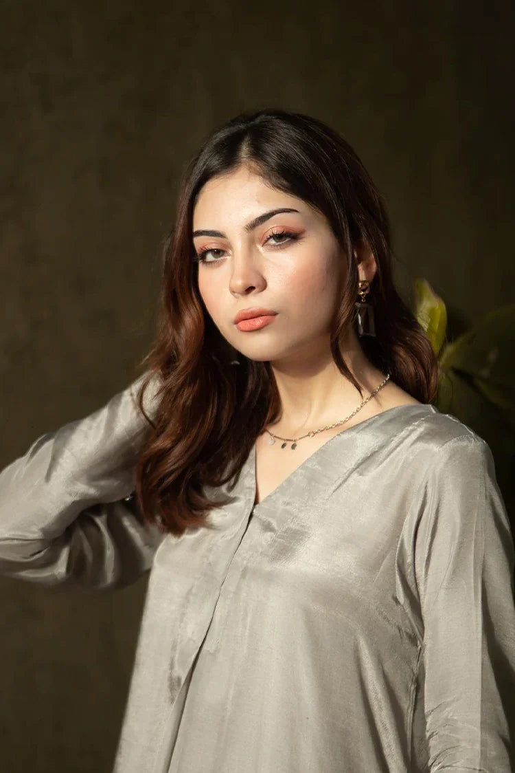 Picture of Zauk - 3 Piece - Grey - Available at Raja Sahib