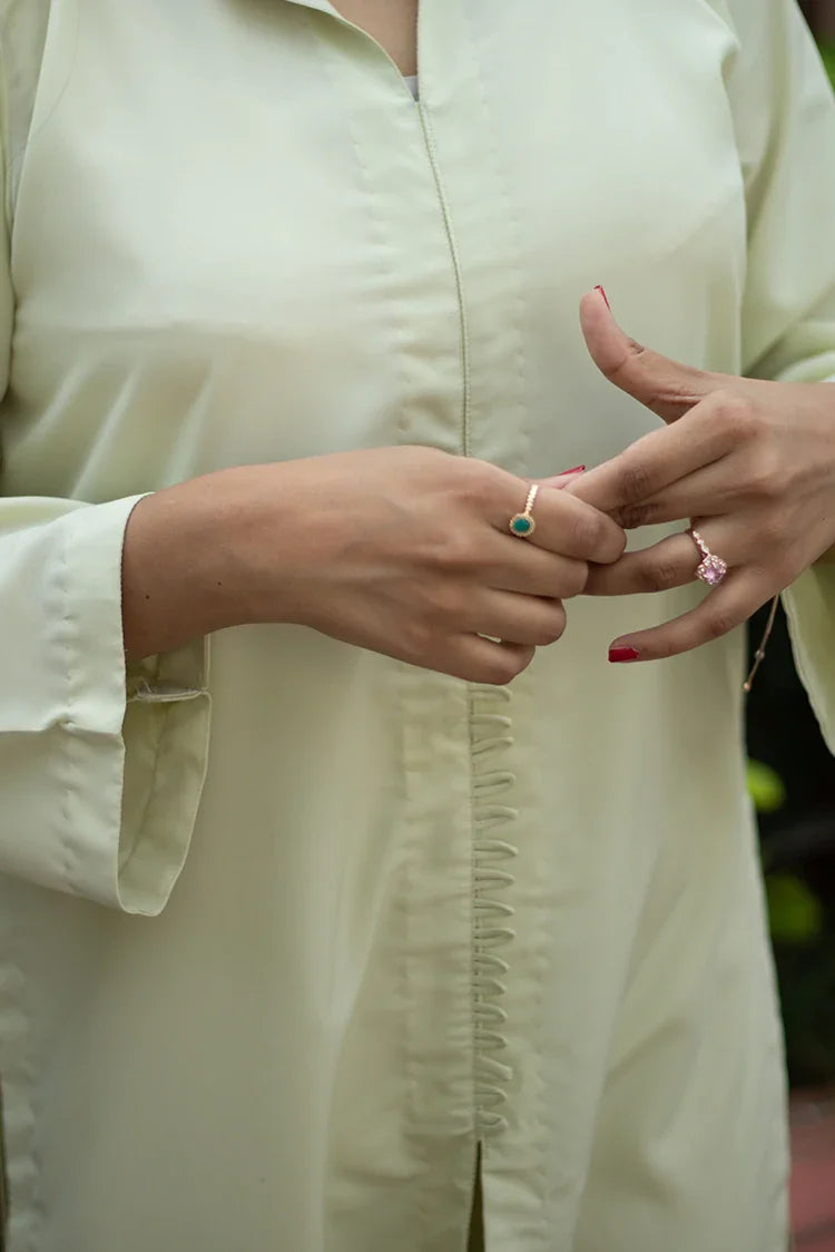 Picture of Zauk - Casual Collection - 2 Piece - Lemon Yellow - Available at Raja Sahib