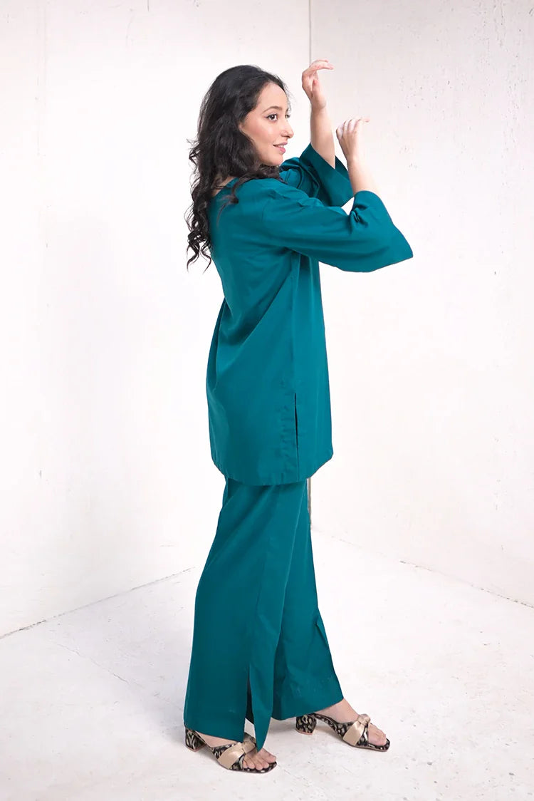Picture of Zauk - Casual Collection - 2 Piece - Teal Green - Available at Raja Sahib