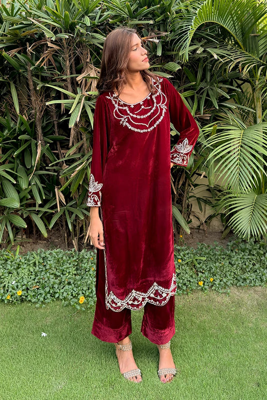 Ombrella - Velvet collection - Maroon