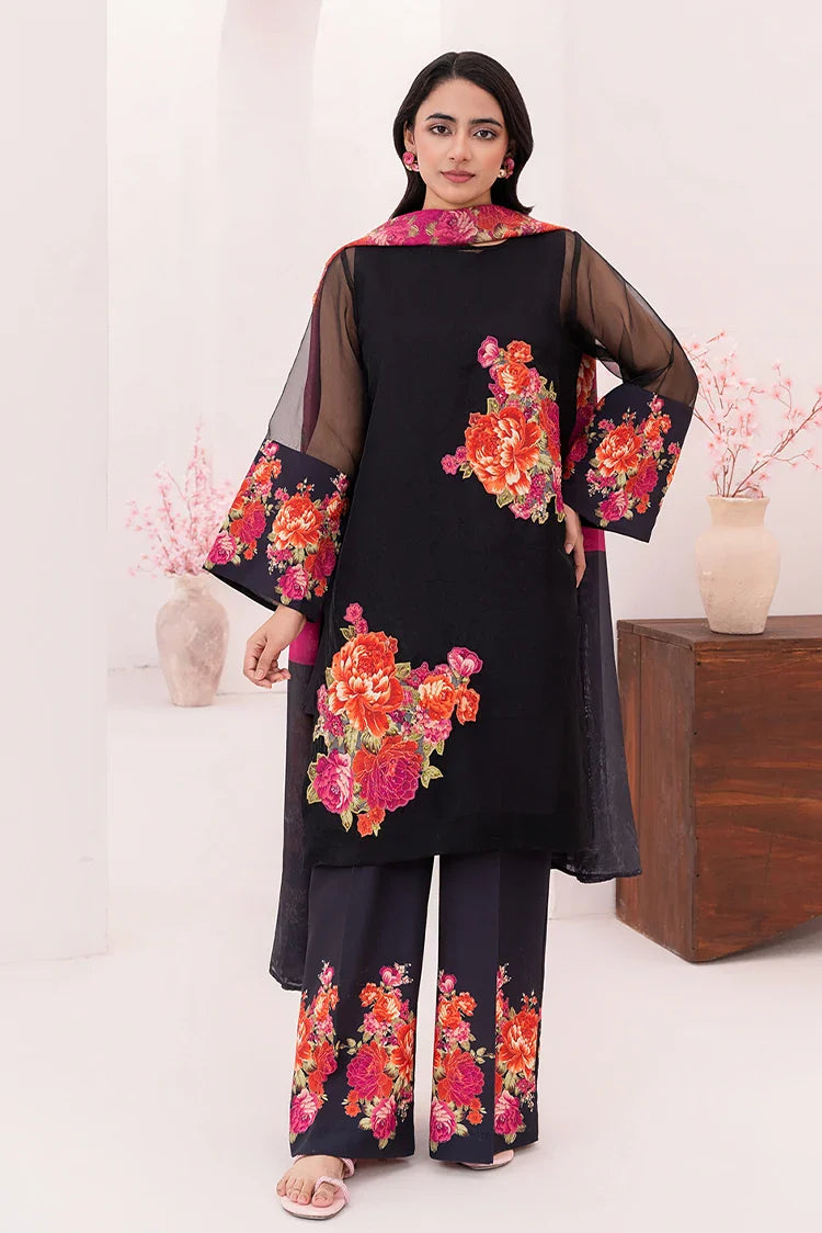 Picture of Stitch Vibes - Ebon Glow Dress - VMZ2980 - Available at Raja Sahib