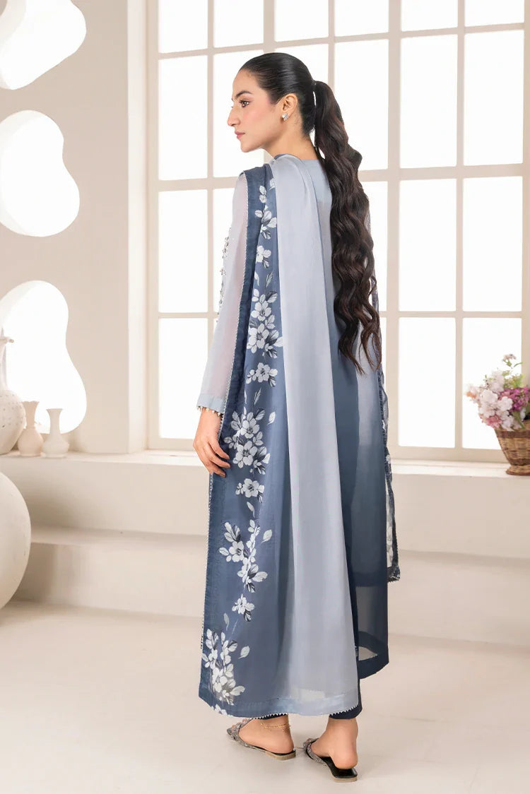 Picture of Stitch Vibes - Ravayah Eid Collection Vol 1 - Ciel Gris Dress - Available at Raja Sahib