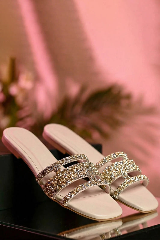 Picture of Viva Walk - Festive Flats - Ivory Stardust - Available at Raja Sahib