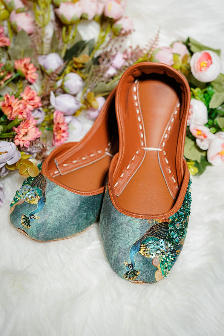 Picture of Viva Walk - Printed Petals - Peacock Jewel - Available at Raja Sahib