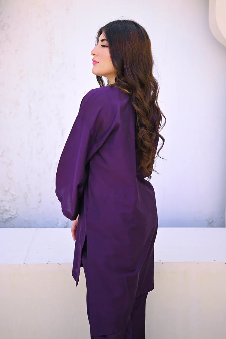 Picture of Zauk - Winter Basics - 2 Piece - Deep Violet - Available at Raja Sahib