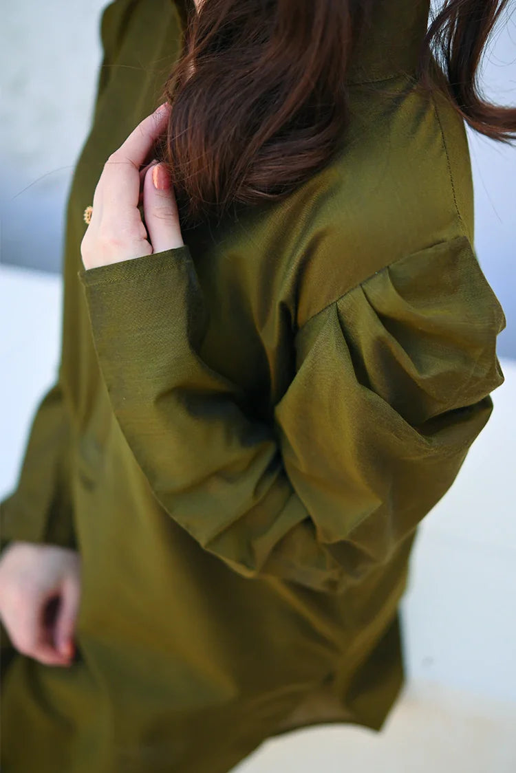 Picture of Zauk - Winter Basics - 2 Piece - Moss Green - Available at Raja Sahib