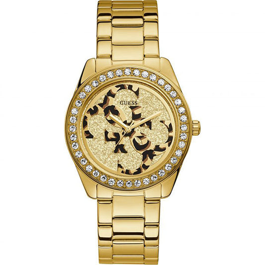 Guess G-Twist Gold Stainless Steel Multi Color Dial Quartz Watch for Ladies - W1201L2