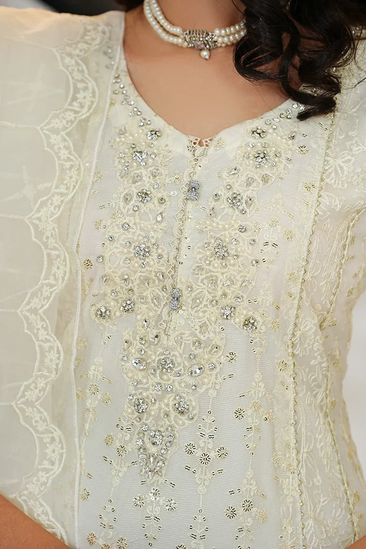 Picture of Alsiyaab - Adaa e Khaas - 3 Piece - Roshni - Off White - Available at Raja Sahib