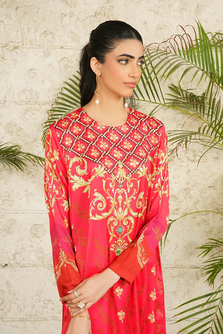 Picture of Stitch Vibes - Ravayah Eid Collection Vol 1 - Peony Glow Dress - Available at Raja Sahib