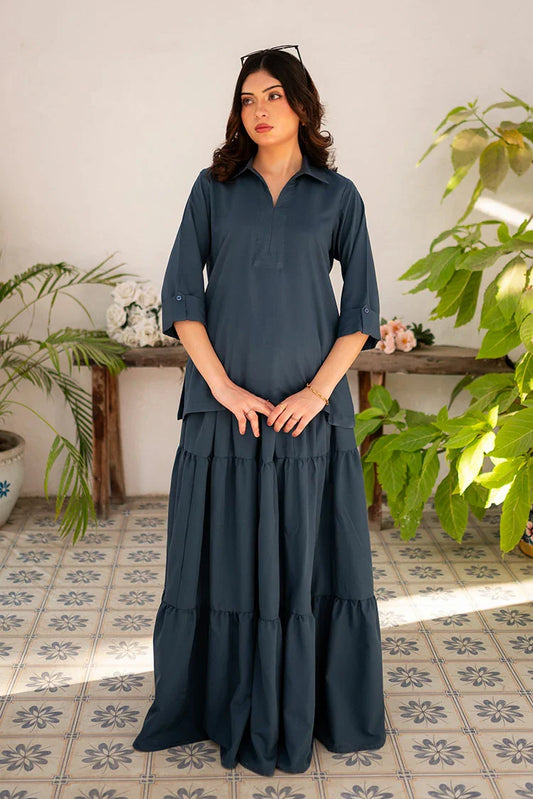 Picture of Zauk - Fusion - 2 Piece - Steel Blue - Available at Raja Sahib