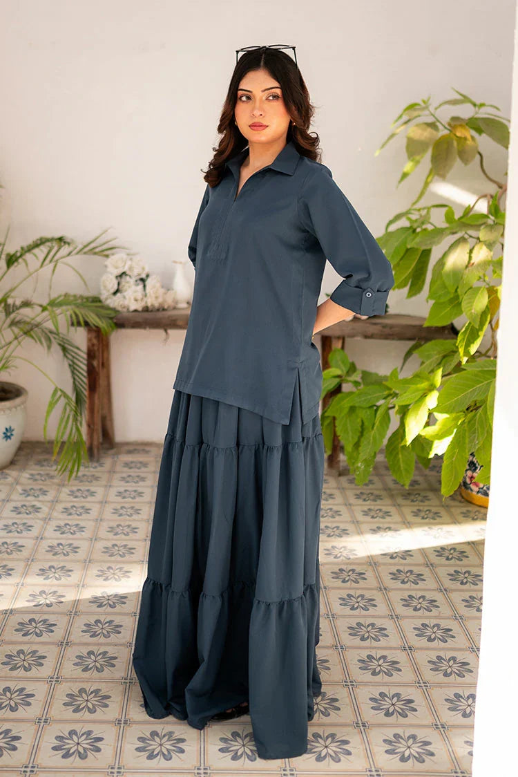 Picture of Zauk - Fusion - 2 Piece - Steel Blue - Available at Raja Sahib