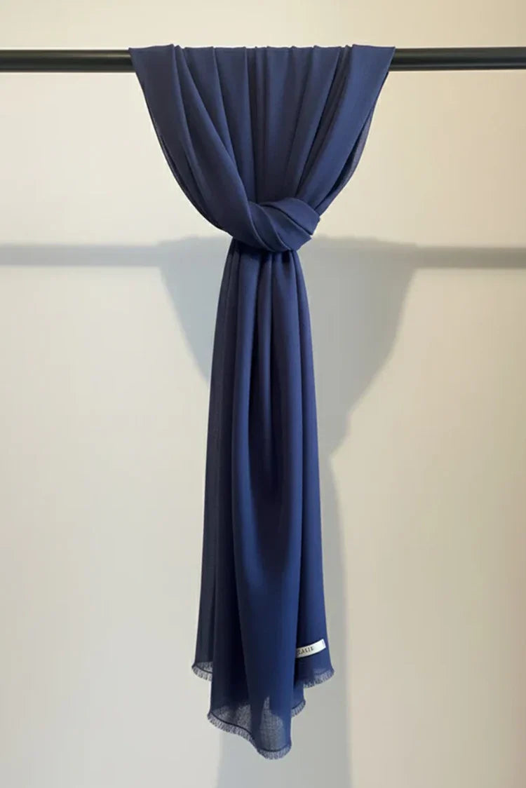 Picture of Zauk - Navy Blue Scarf - Available at Raja Sahib