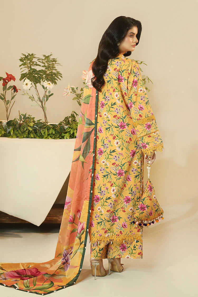 Picture of Ziara - Medow Fressia - Unstitched - 3 PC - Elina - Available at Raja Sahib