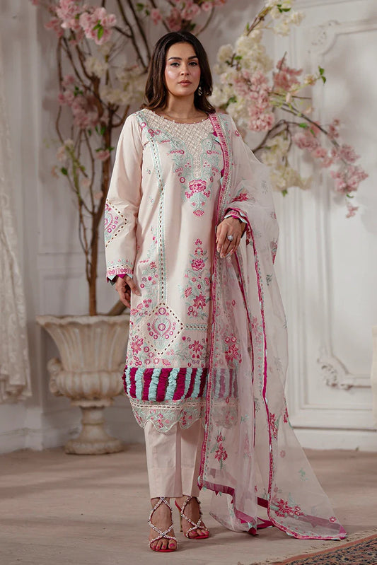 Picture of Zarlay - Gull Bahar Luxury Lawn - 3 Piece - Charming Blush Pink - Available at Raja Sahib