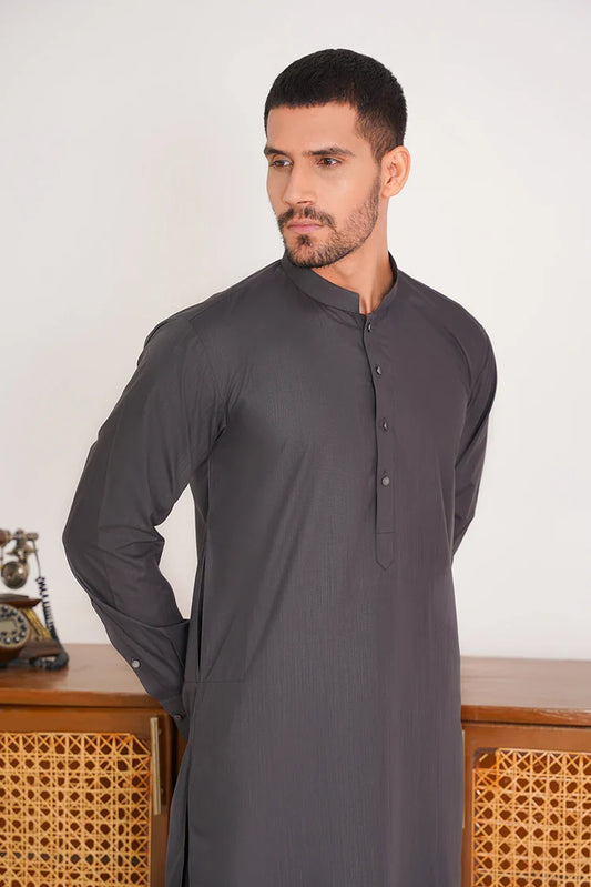 Picture of Smoke Blended Stitched Dress in Trending Design - Available at Raja Sahib