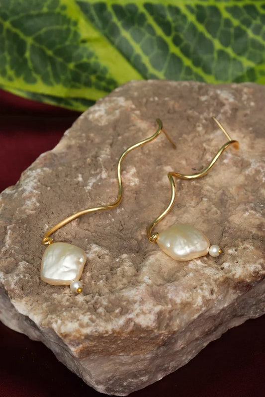 Picture of Zehnaz - Wave Pearl Drops - Available at Raja Sahib