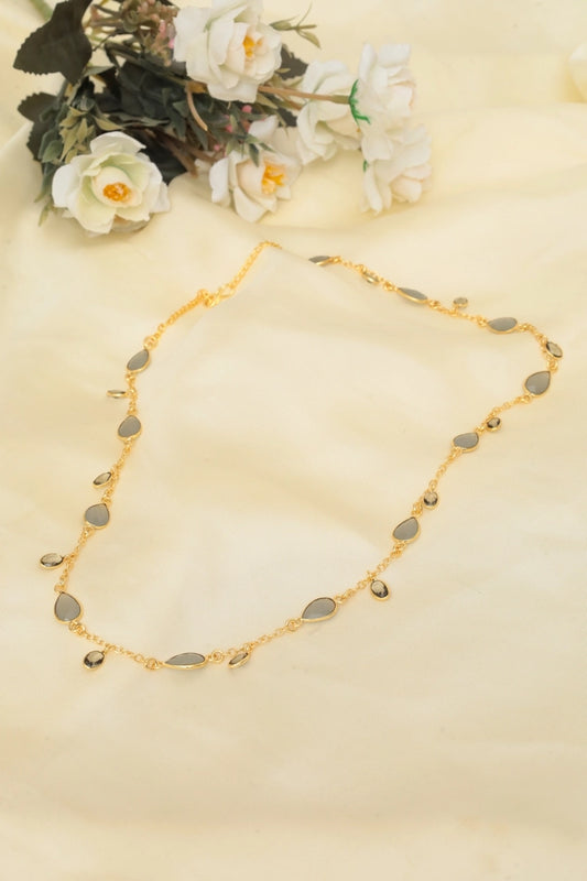 Picture of Zehnaz - Gray Elegance Necklace - Available at Raja Sahib