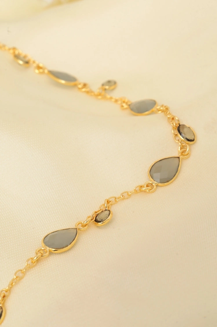 Picture of Zehnaz - Gray Elegance Necklace - Available at Raja Sahib