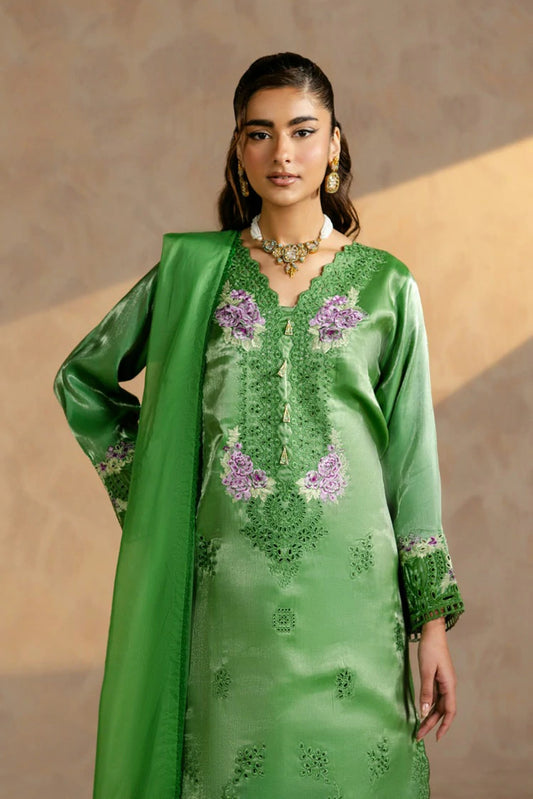Picture of Zehnaz - Embroidered Shisha Silk Kaftan Set - 3 Piece - Zarlish - Available at Raja Sahib
