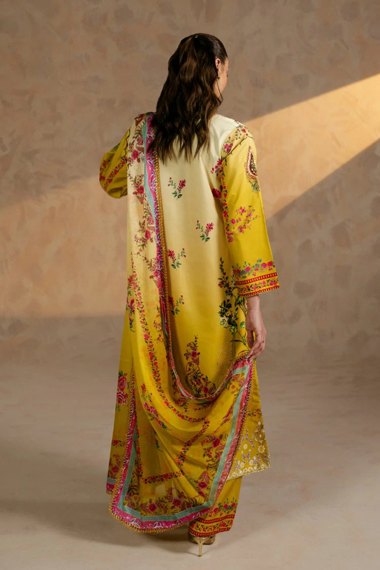 Picture of Zehnaz - Printed Swiss Silk Set - 3 Piece - Dazzel - Available at Raja Sahib