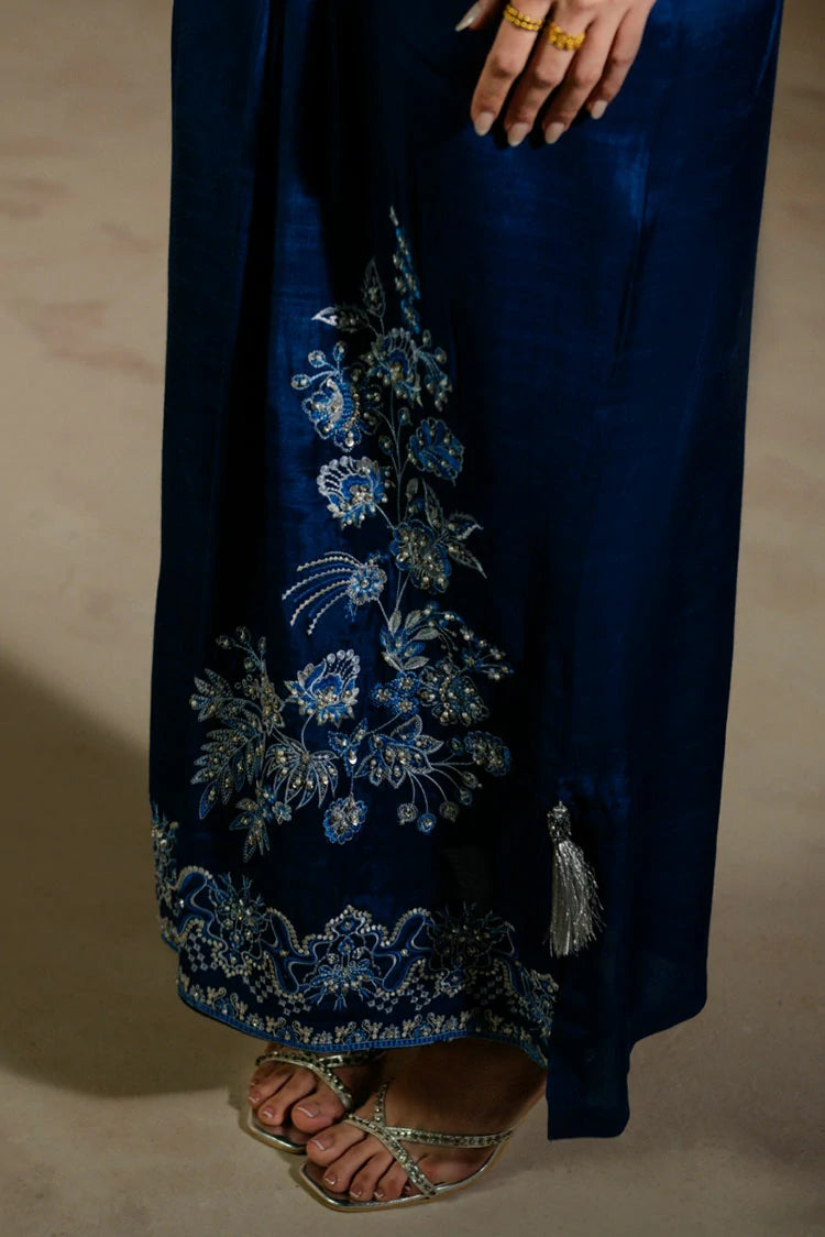 Picture of Zehnaz - Handworked Russian Silk Kaftan Set - Elara - Available at Raja Sahib