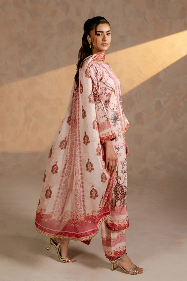 Picture of Zehnaz - Printed Swiss Silk - 3 Piece - Rose Merry - Available at Raja Sahib