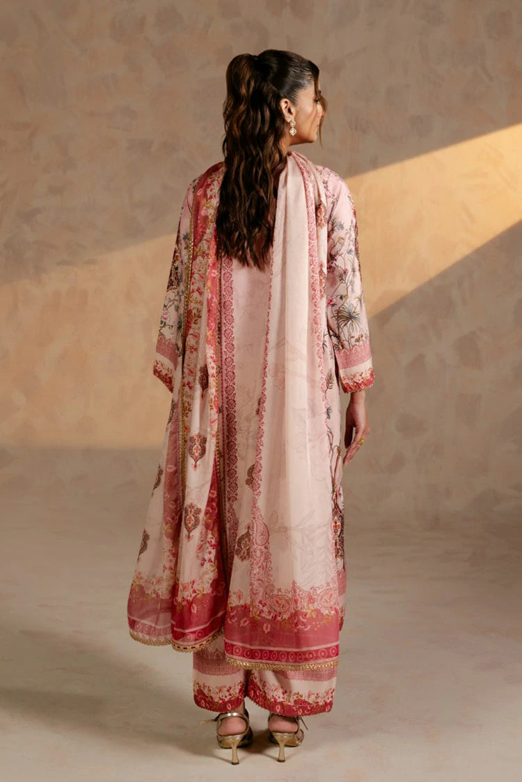 Picture of Zehnaz - Printed Swiss Silk - 3 Piece - Rose Merry - Available at Raja Sahib