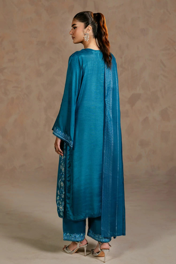 Picture of Zehnaz - Embroidered Raw Silk Set - Sarene - Available at Raja Sahib