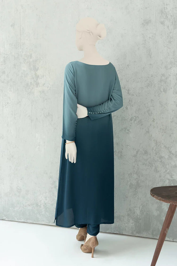 Picture of Zaira & Mahnoor - Cyan - 2 PC - Available at Raja Sahib