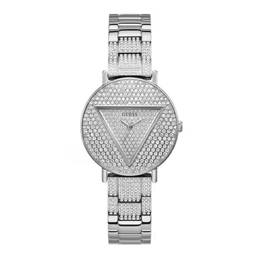 Guess Trend Silver Stainless Steel Silver Dial Quartz Watch for Ladies - GW0512L1