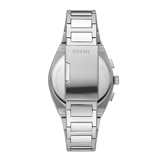 Picture of Fossil Everett Silver Stainless Steel Green Dial Chronograph Quartz Watch for Gents - FS5964 - Available at Raja Sahib