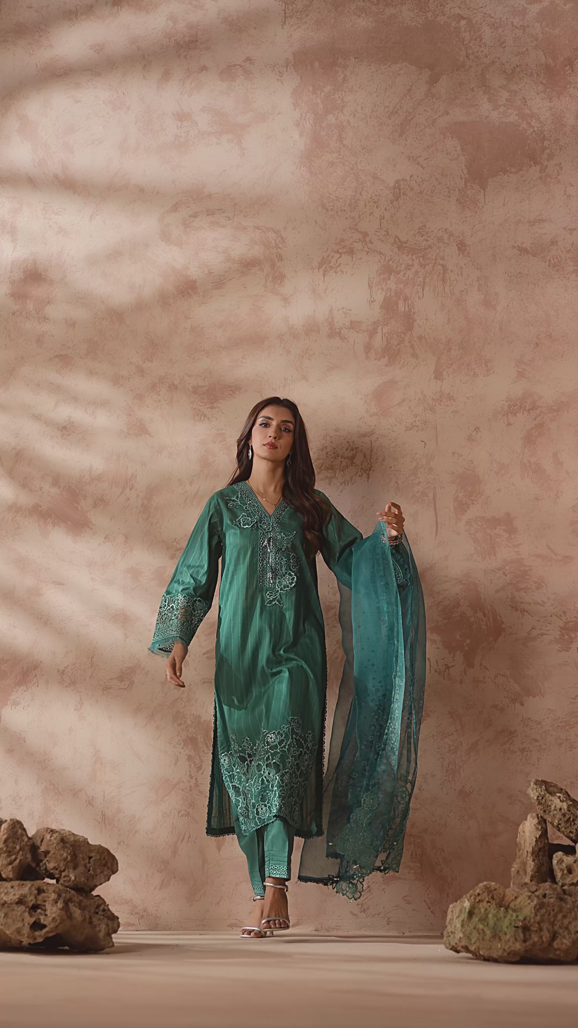 Picture of Ellena - 3-PC Stitched Embroidered Suit - Available at Raja Sahib