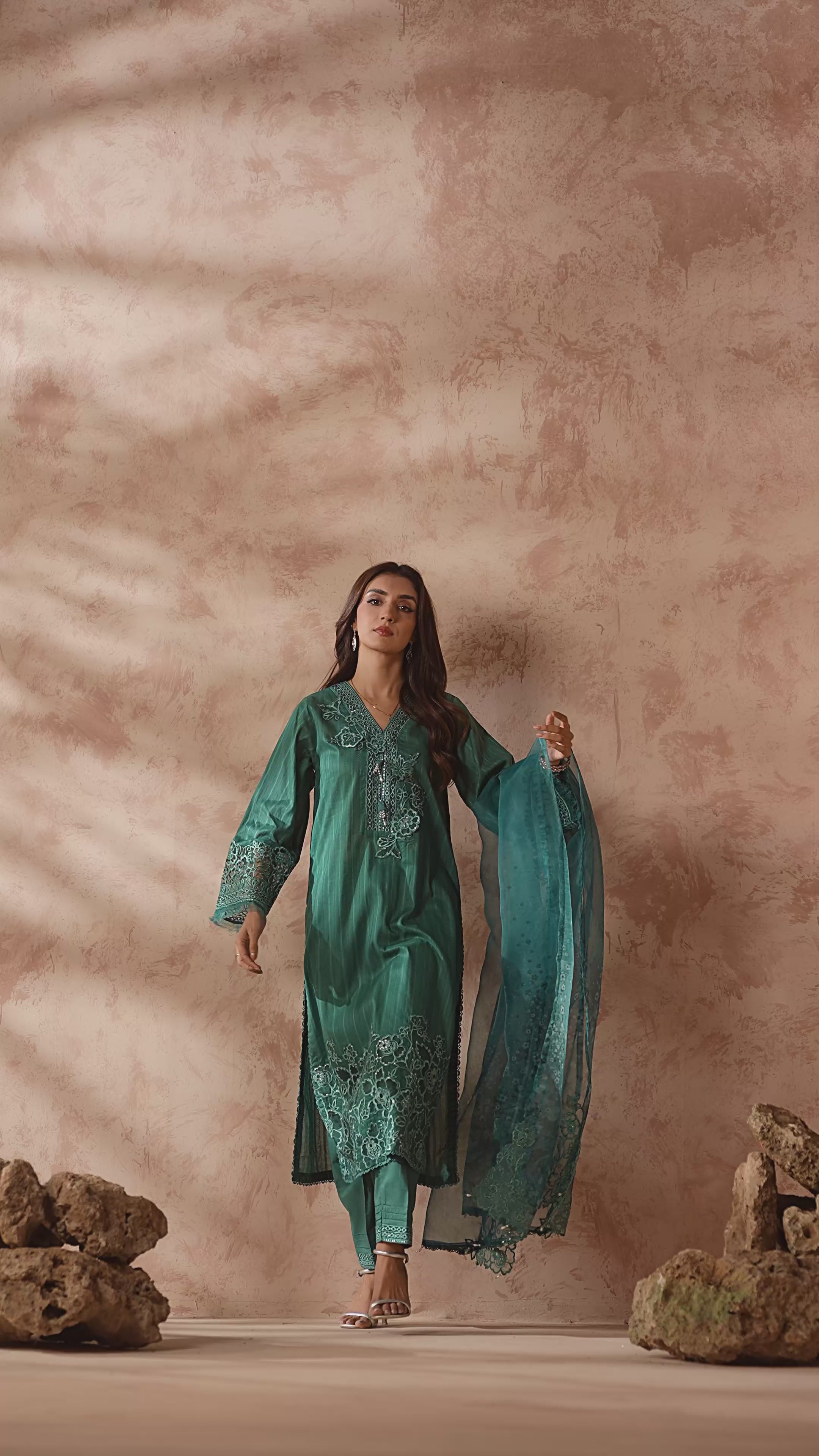 Picture of Ellena - 3-PC Stitched Embroidered Suit - Available at Raja Sahib