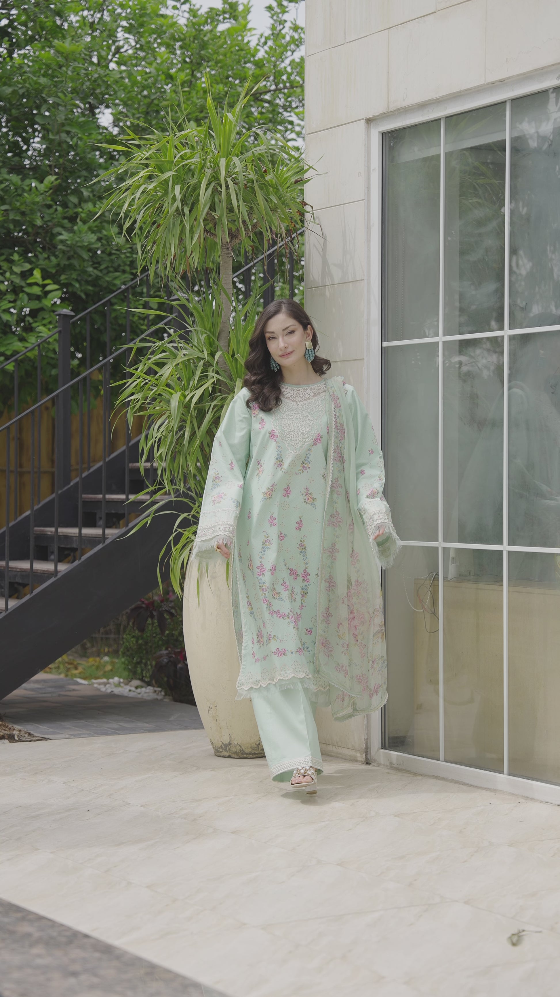Picture of Ellena - 3-PC Unstitched Embroidered Lawn Suit - Available at Raja Sahib