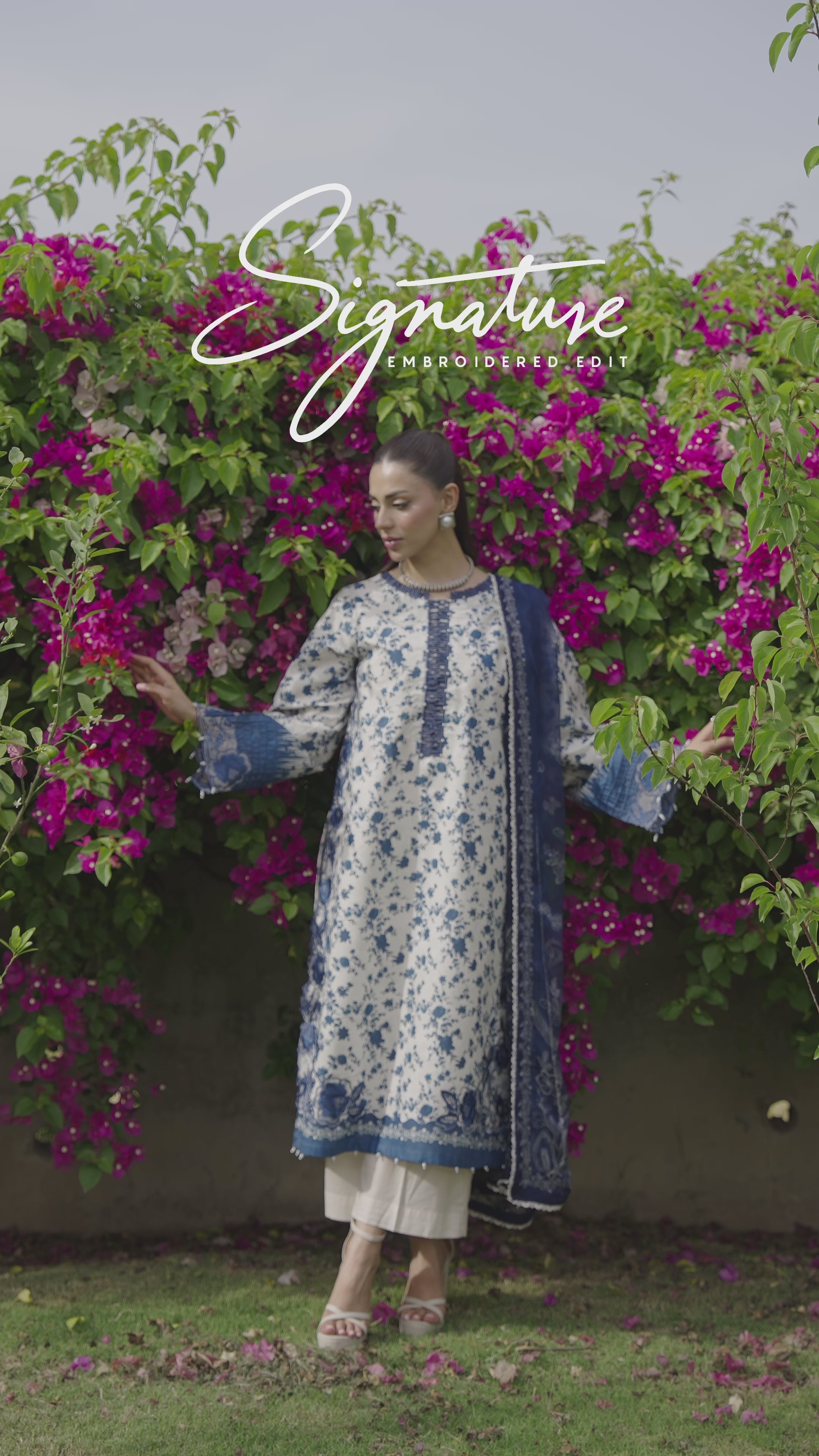 Picture of Ellena - 3-PC Unstitched Embroidered Lawn Suit - Available at Raja Sahib