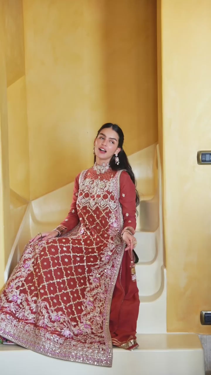 Picture of Mushq - Bachelorette Chronicles Chiffon Collection - 03-Rose Romance - Unstitched - Available at Raja Sahib
