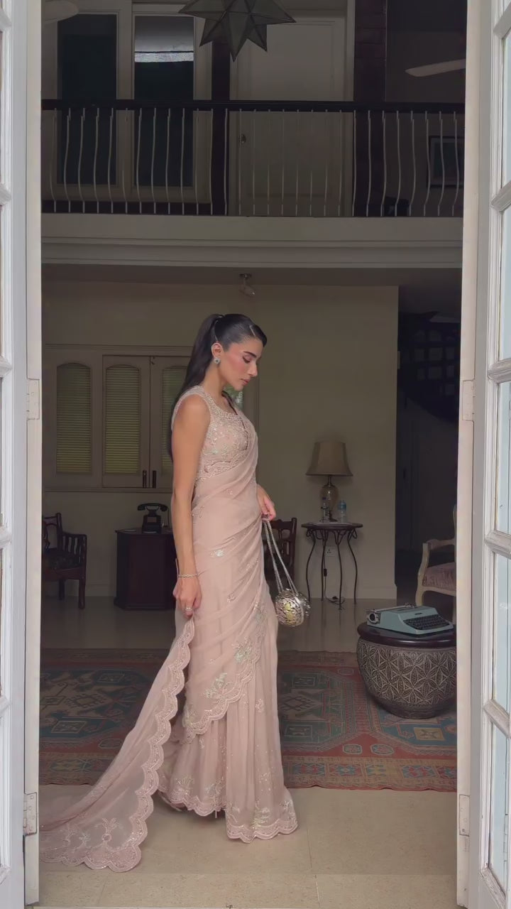 Qalamkar - Chiffon - QCC-04 NOVERA - Unstitched