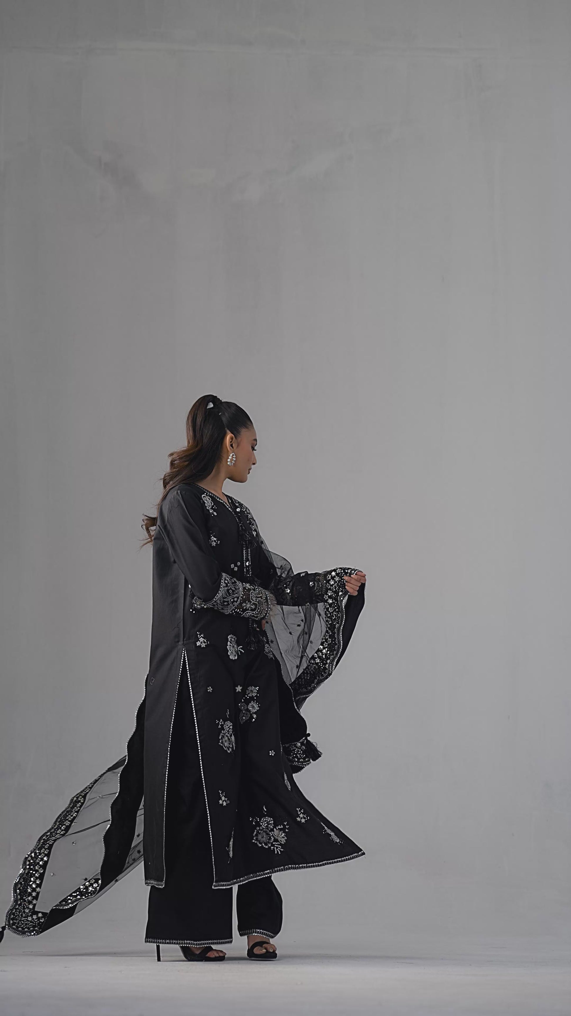 Ellena - 3-PC Stitched Embroidered Suit