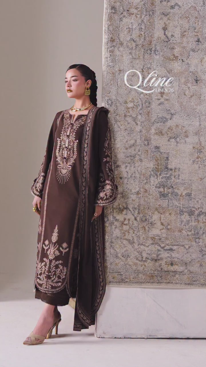 Picture of Qalamkar - Qline Linen Collection - QLW-04 SHAHEEN - Unstitched - Available at Raja Sahib