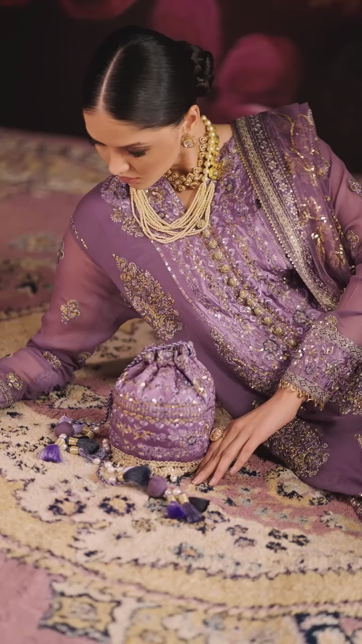 Picture of Roheenaz - Royale Eternal Chiffon Edit - 03-Blush Whisper - Unstitched - Available at Raja Sahib